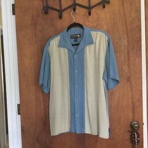 Nat Nast 100% Silk Classic Camp Shirt Sz Medium